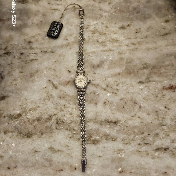 RARE CLASSIC CRISTIAN GENEVE DIAMOND 14K WHITE GOLD ROPE QUARTZ MOVEMENT WATCH - Picture 2 of 16